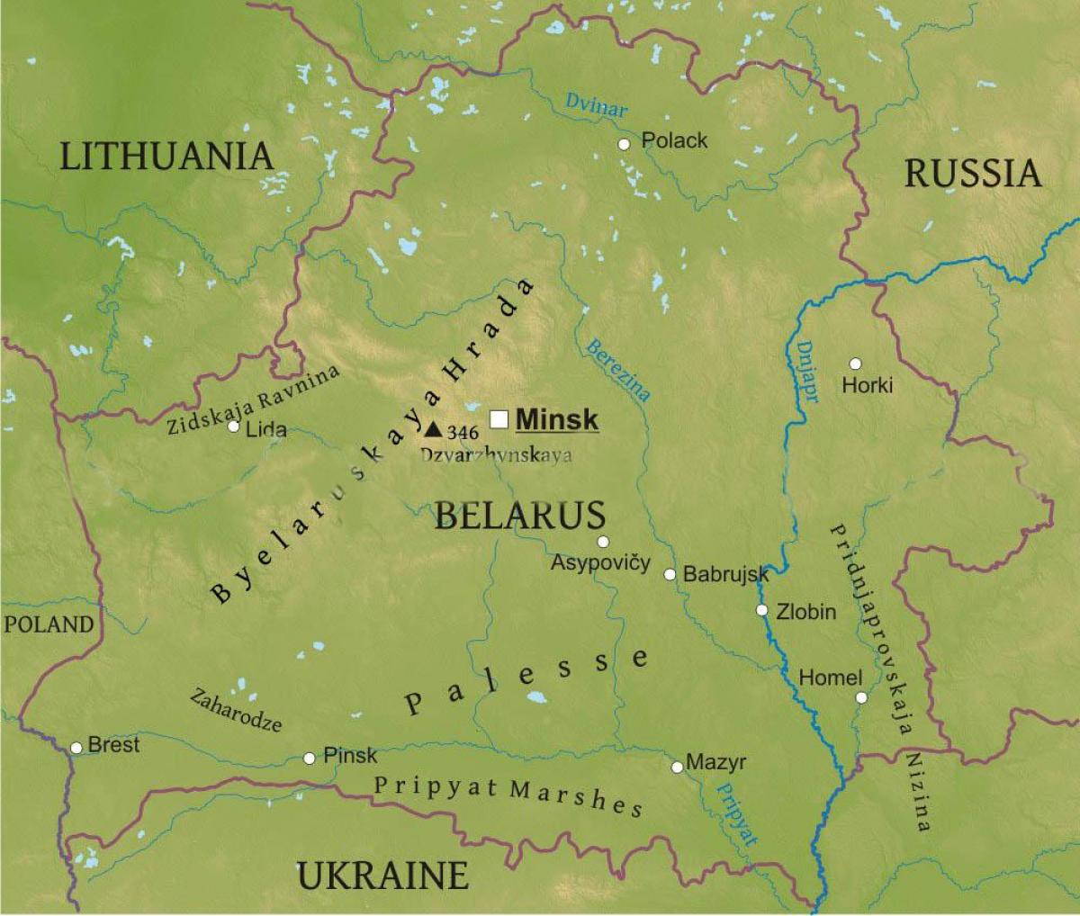 Peta Belarus fisik