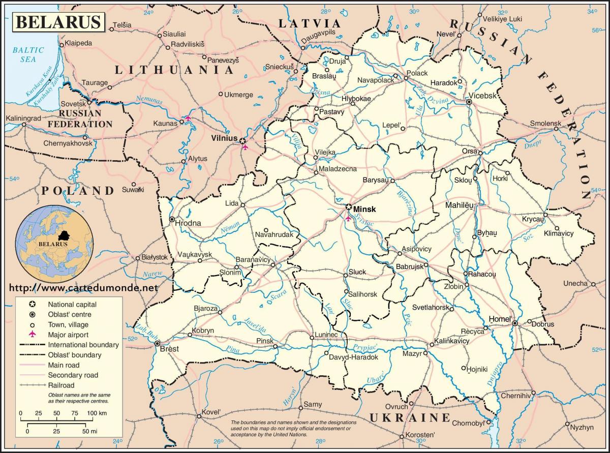 Belarus negara peta