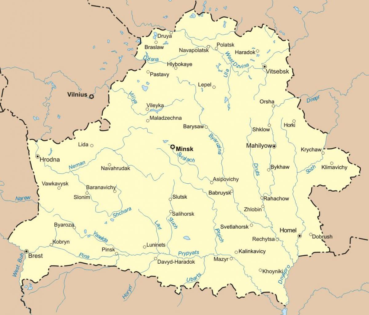 peta dari belarusia